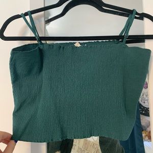 PacSun forest green crop top